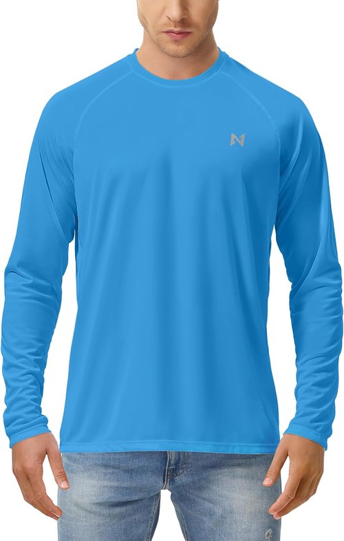 Isnowood Sun Protection Shirt - UPF 50+ Long Sleeve UV Quick Dry Rash Guard for Fishing & Hiking