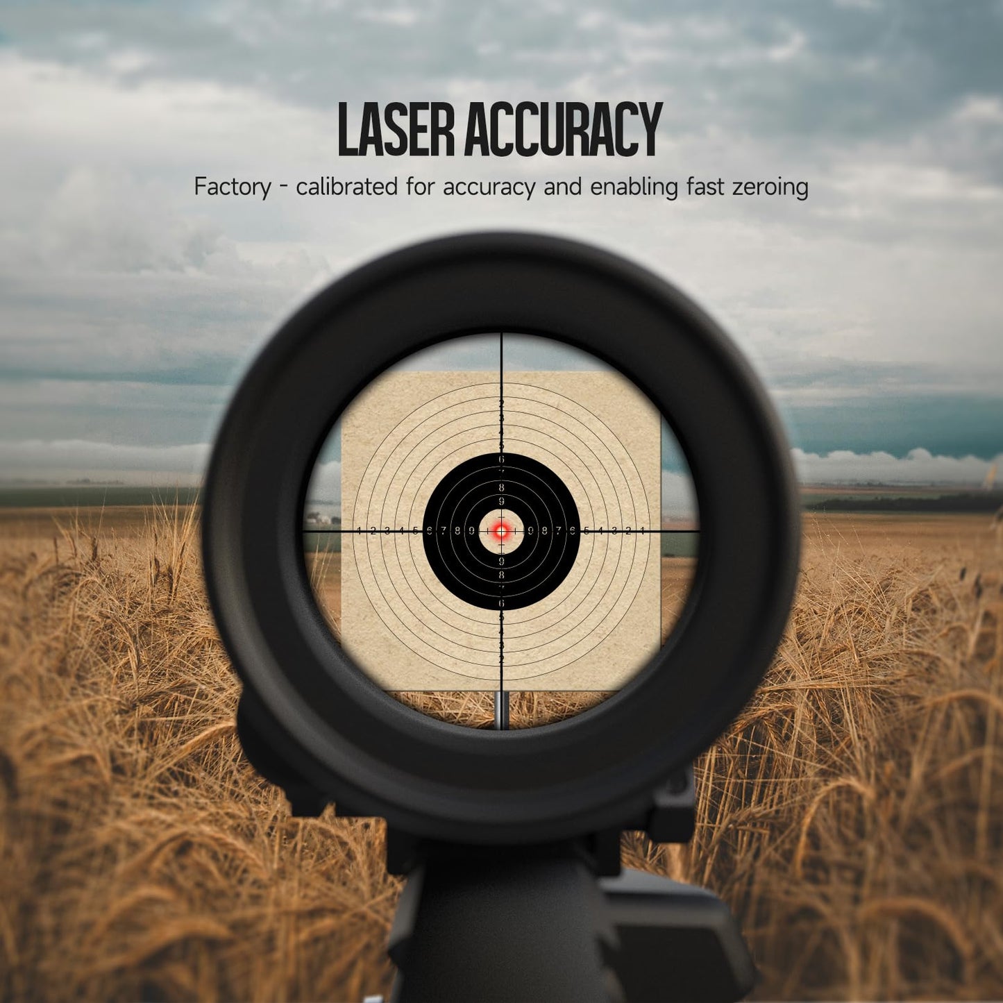 Feyachi Laser Bore Sight 9mm/223 5.56 Red Laser Boresighters with 9 Batteries Bore Sighting Kit
