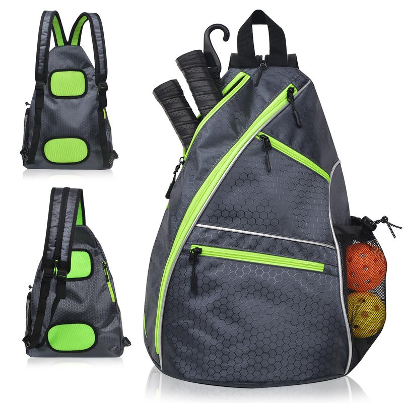 yuboo Pickleball Bag - Large Capacity Sling Backpack for Paddles & Gear, Adjustable & Lightweight for Men/Women - Court, Travel & Training
