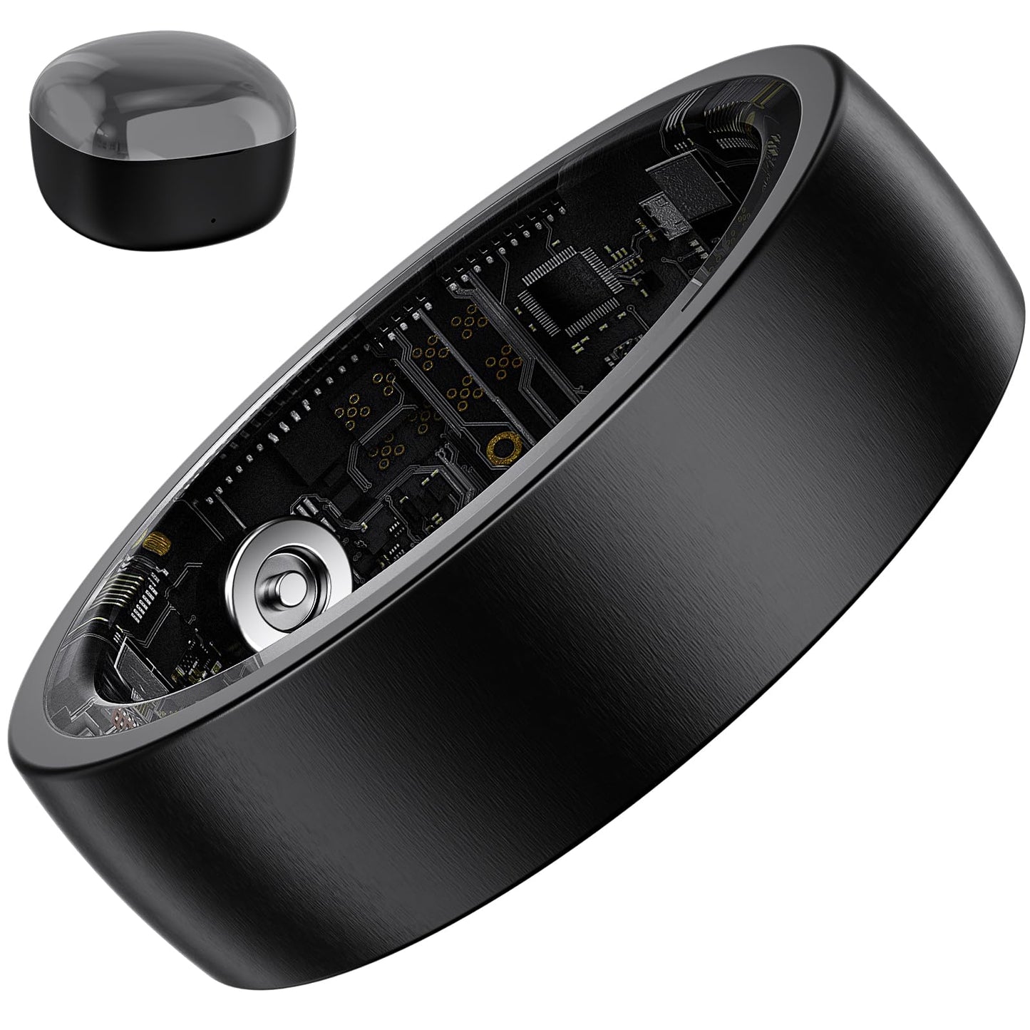 S SECRETTOP Smart Health Ring for Men Women, Fitness Tracker Ring with Sleep Monitoring, Heart Rate, SpO2, IP68 Waterproof, Step Counter Calorie Tracker