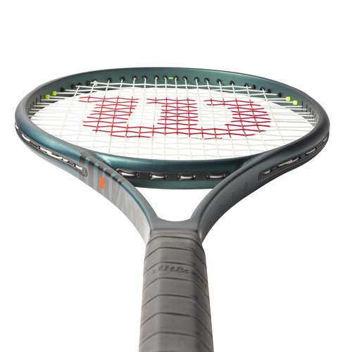 Wilson Blade 104 V9 Strung Performance Tennis Racket - Grip Size 2-4 1/4", Strung with Sensation 16 Natural at Mid Range Tension