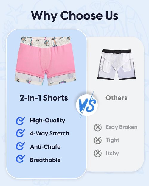 Maamgic Boys Swim Trunks - Quick Dry Compression Liner Bathing Suit | Anti-Chafe Design