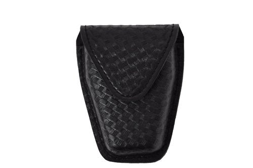 Bianchi 190-48HS: Handcuff Pouch Top Flap, STX Basket Weave, Black
