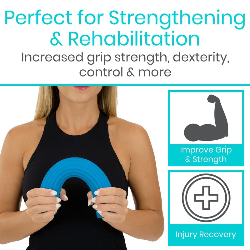 Vive Flex Therapy Bar for Tennis Elbow Relief (Medium) - Physical Therapy Aid, Improve Tendonitis & Grip Strength - Resistance for Golfers, Hand, Epicondylitis, Equipment- Strengthens Wrist & Forearm