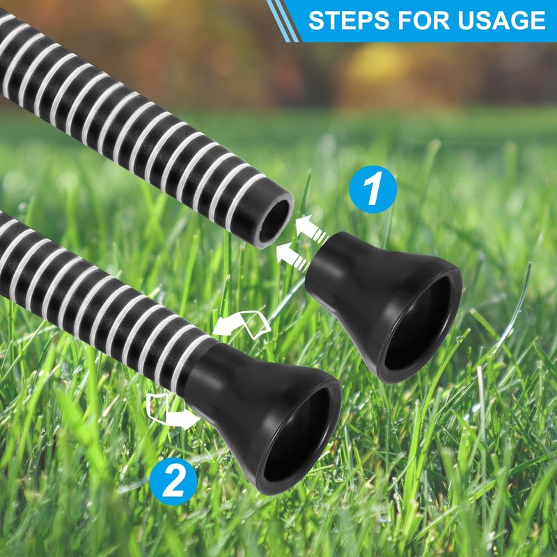PATIKIL Golf Ball Retriever Grabber, 8 Pcs Golf Ball Suction Cup Grabber Rubber Putter Grip Picker Upper Tool for Golfers Putter Swing Handle Accessories, Black