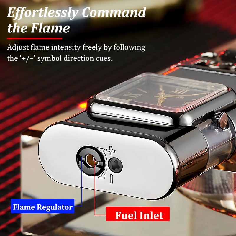 GDPN Dual Flame Lighter - Convertible Jet to Soft Flame, Windproof, Premium Zinc Alloy, Refillable with Stylish Dial(Gas Not Include)