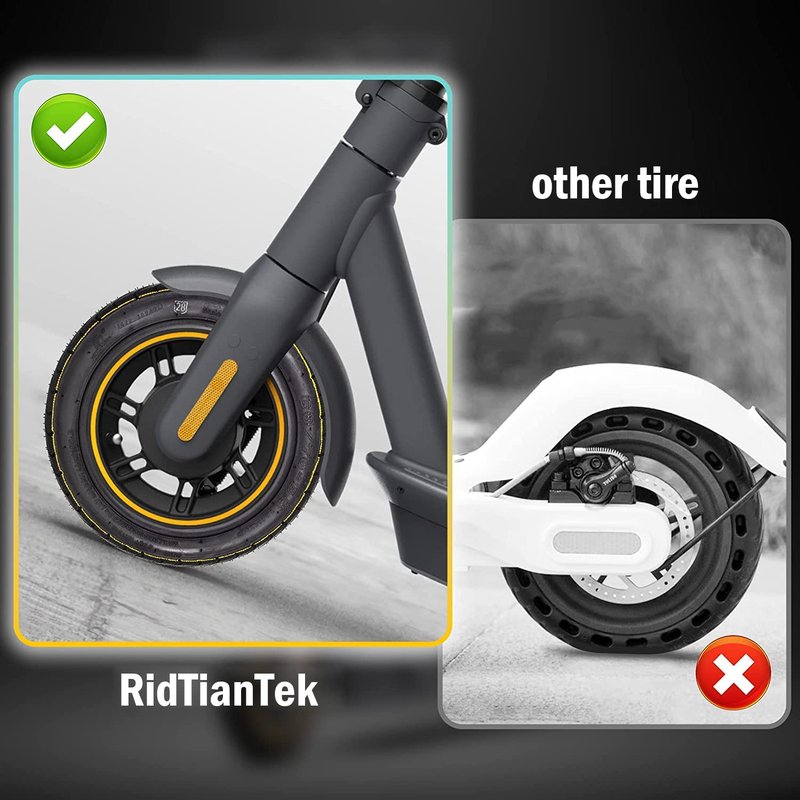 YBang 60/70-6.5 tubeless tire with valve for Segway Ninebot Max G30 / G30P / G30LP electric scooter solid rubber tires 10-inch anti-slip explosion-proof tires (1 Pce)