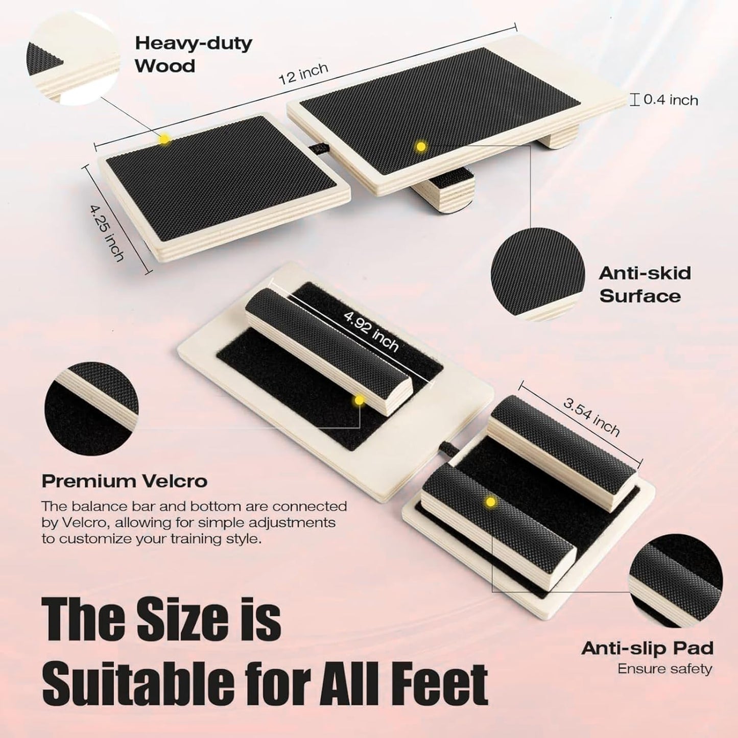 Skiennix Ankle Balance Board - Foot Trainer & Strengthener for Improved Posture | Single Foot Design