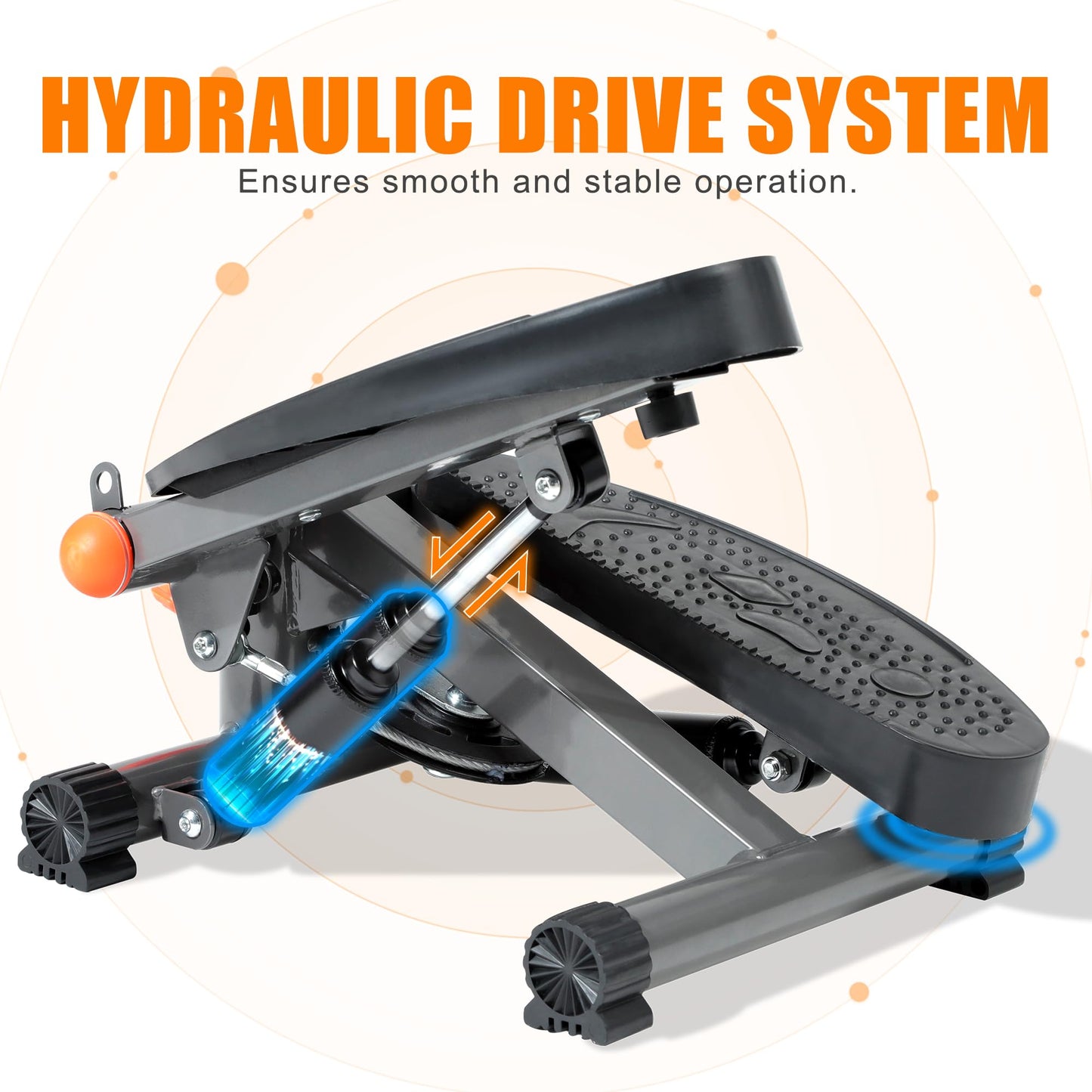 Mini Stair Stepper for Exercise at Home with Resistance Bands Exercise Equipment for Home Stair Climber Stepper Machine for Home Gym Cardio Equipment for Full Body Workout