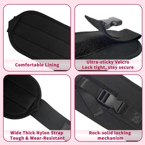 Srjornth Pro Portable Hip Thrust Belt - Premium Booty Builder for Dumbbell & Kettlebell Workouts | Gym, Home & Travel Glute Trainer | Lightweight & Foldable Design | Attached is a Velcro badge |Slip-Resistant Padding for Hip Protection (Black)