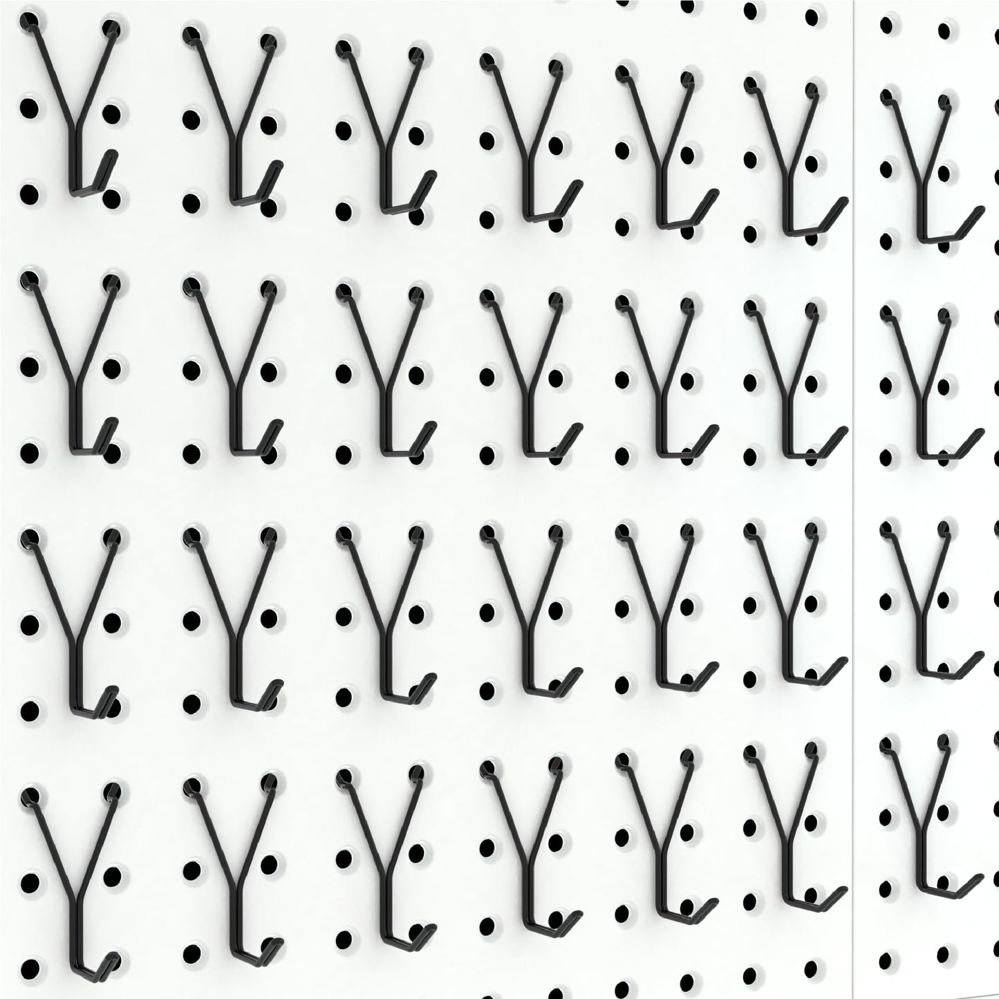HUHOLE Pegboard Hooks, L-Hook, 1 Inch Black Hooks 40 Pack, Ideal Display Pegs for Hanging Jewelry, Necklaces, Keys, Retail Items, Small Tools, Will Not Fall Out, Fits 1/8” 3/16” Peg Boards
