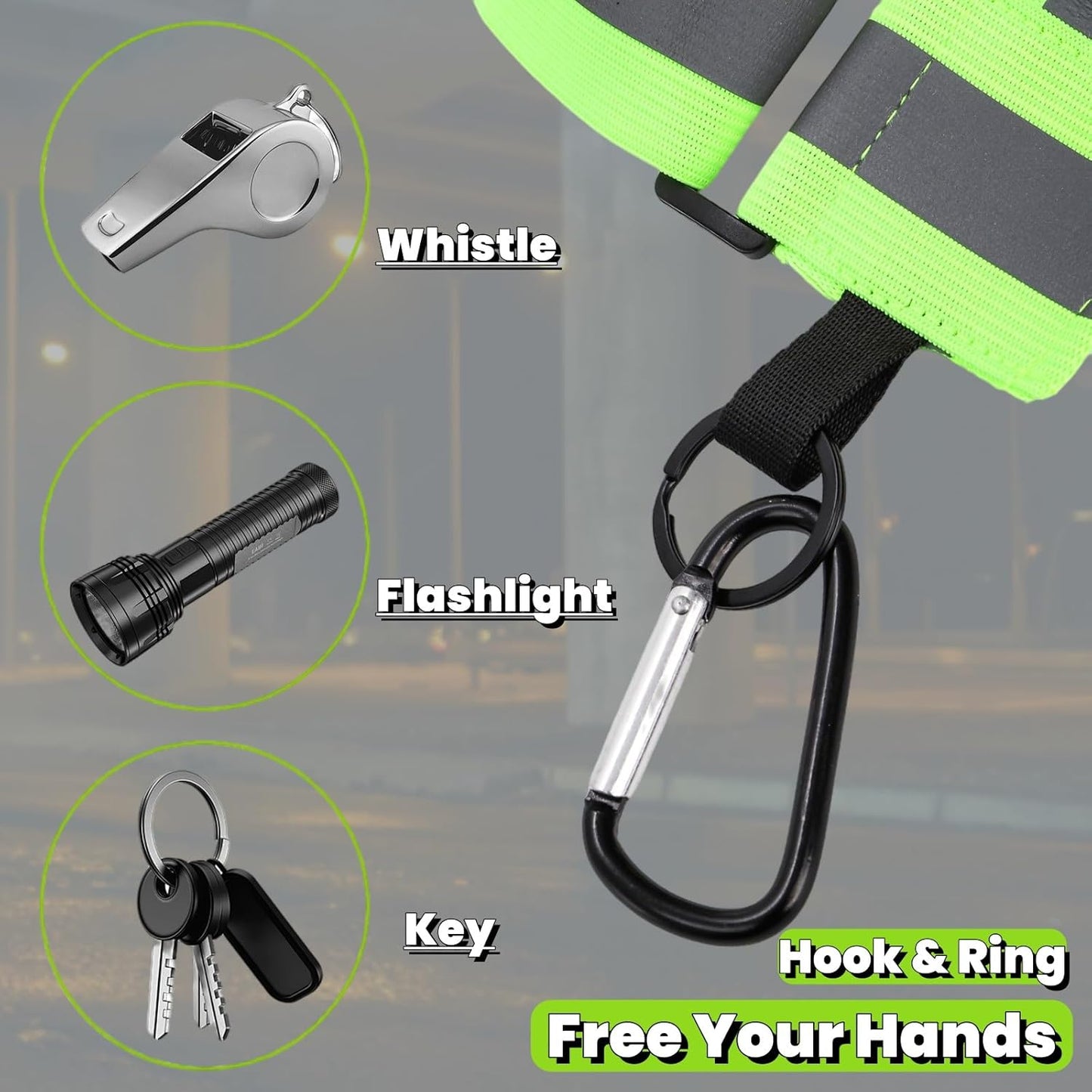 Tlence Reflective Sash - High Visibility Running Belt for Night Safety | Adjustable 10 Pack for Men & Women