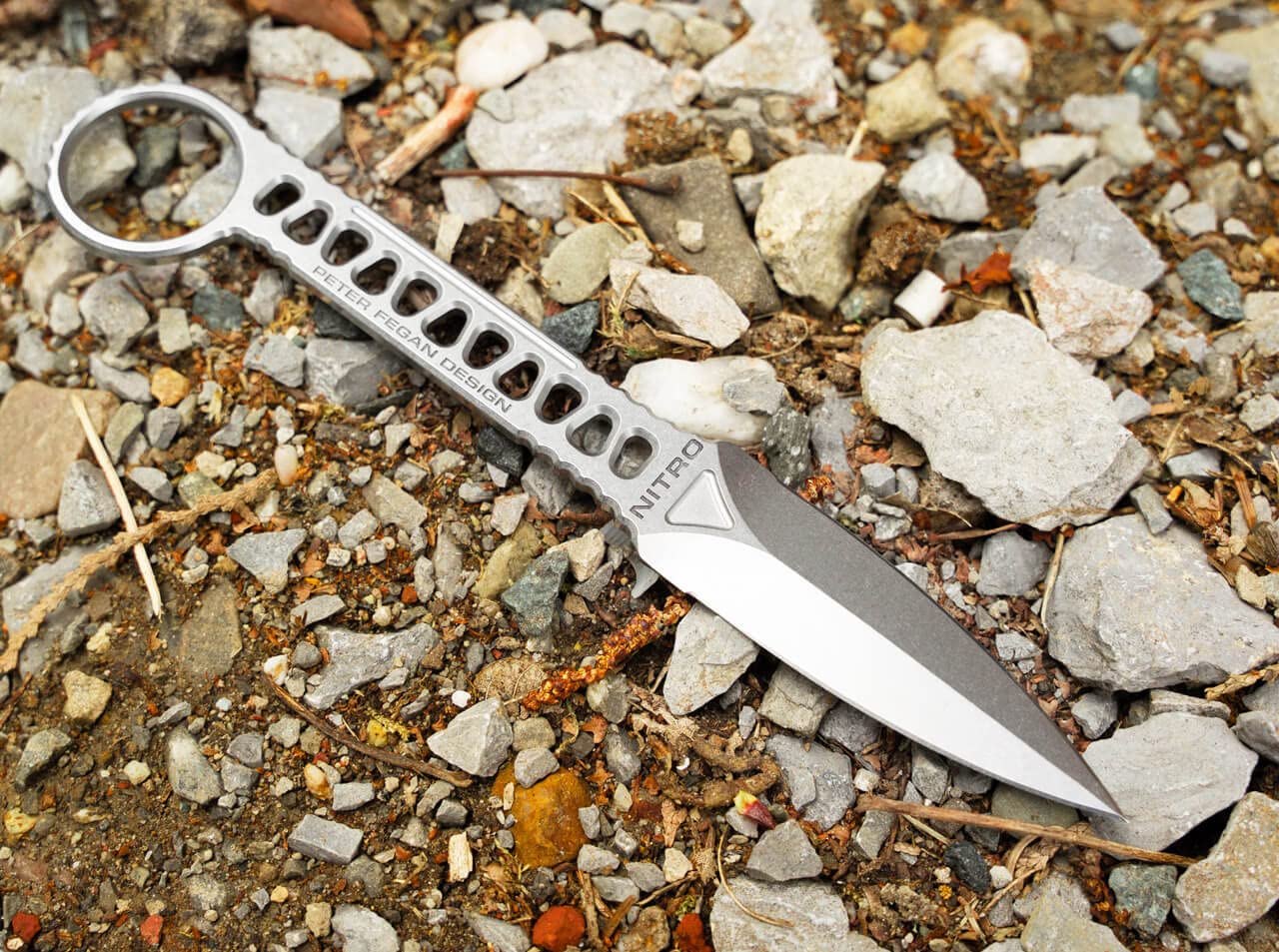 Boker Plus Voodoo Silver Fixed Blade, 3.35" 440C Stainless Steel Blade, Designed by Peter Fegan