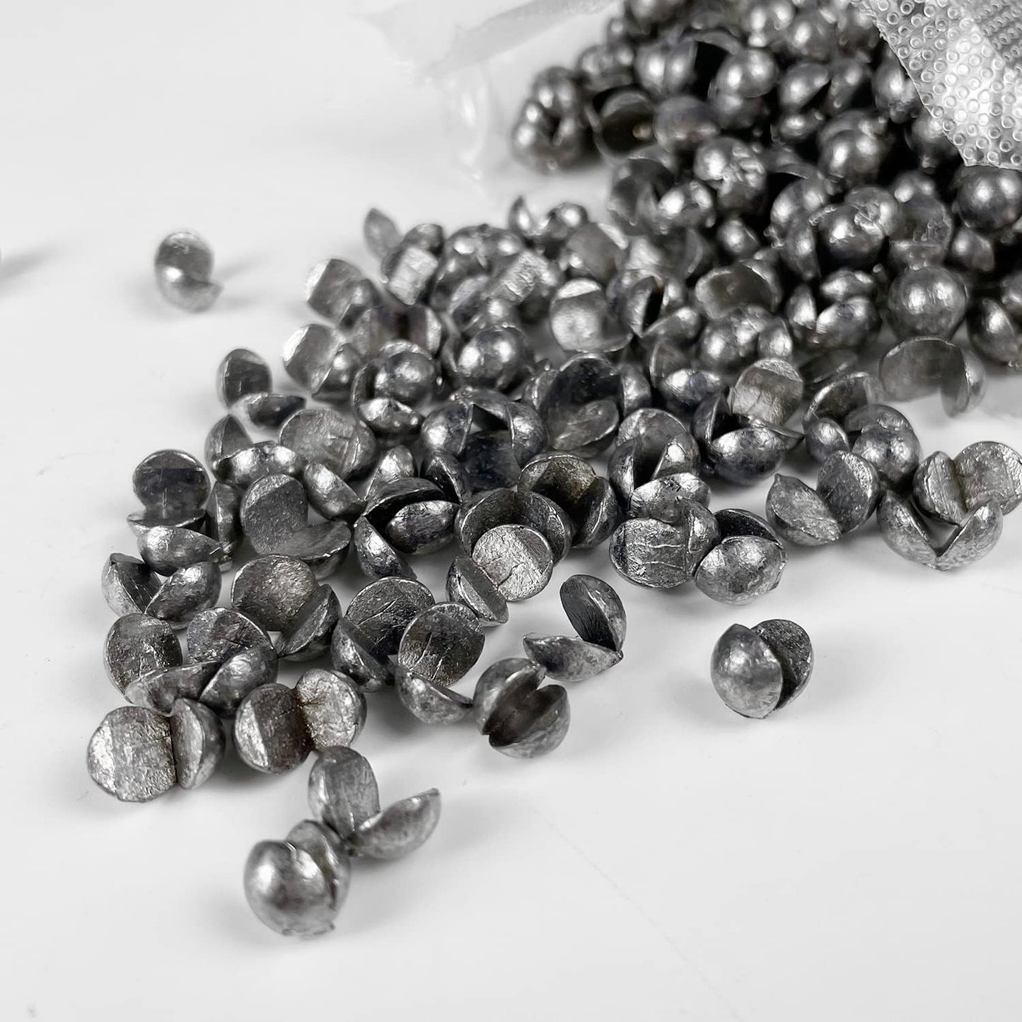 Skiennix Removable Split-Shot Fishing Sinkers - 500 Pcs Lead Weights for Enhanced Casting