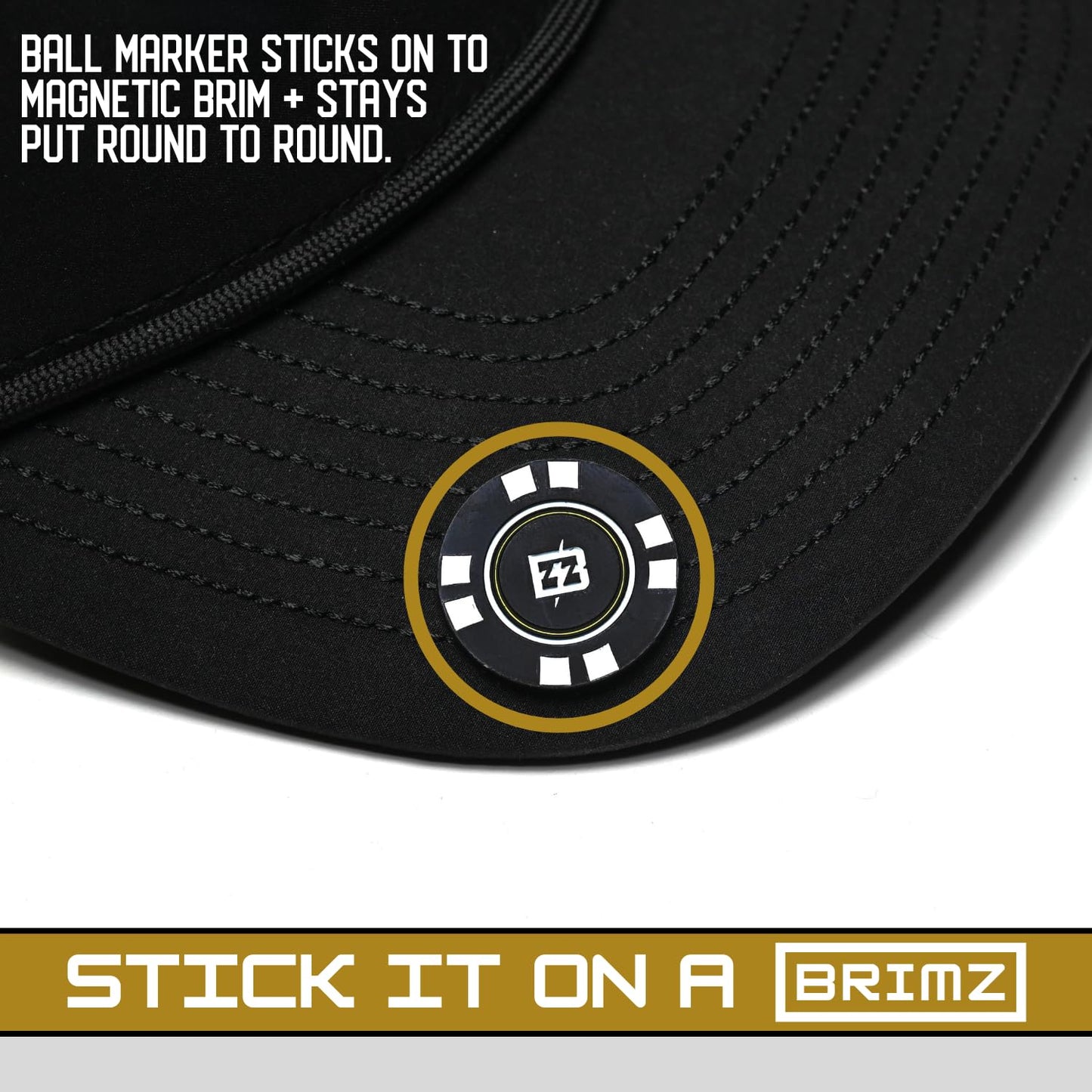 BRIMZ Golf Ball Marker Set – 5 Magnetic Golf Ball Markers with Hat Clip for Convenient Access on The Course