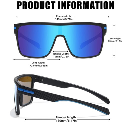 LVIOE Polarized Sports Sunglasses for Men Women UV400 TAC HD Lenses - Driving Fishing Running Cycling Sun Glasses
