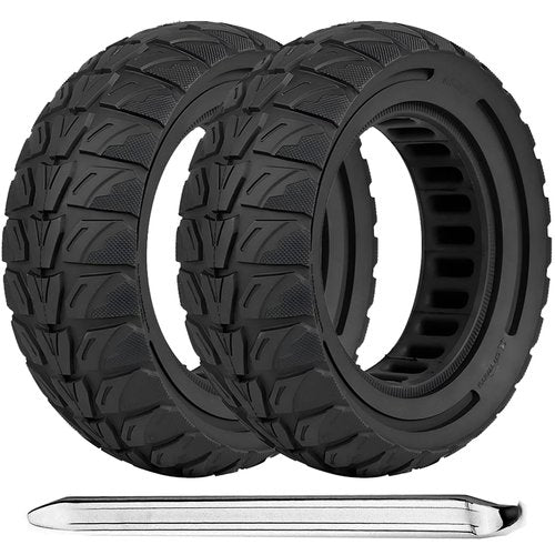 8.5x3.0 Electric Scooter Solid Tire, 8 1/2x3 (50-134) Replacement Tubeless Rubber Tire for Xiaomi M365 & Zero 8/9 & VSETT 8/9 & Kugoo x1/Kugoo Kirin G2 Pro & Dualtron Mini Black (2PCS)