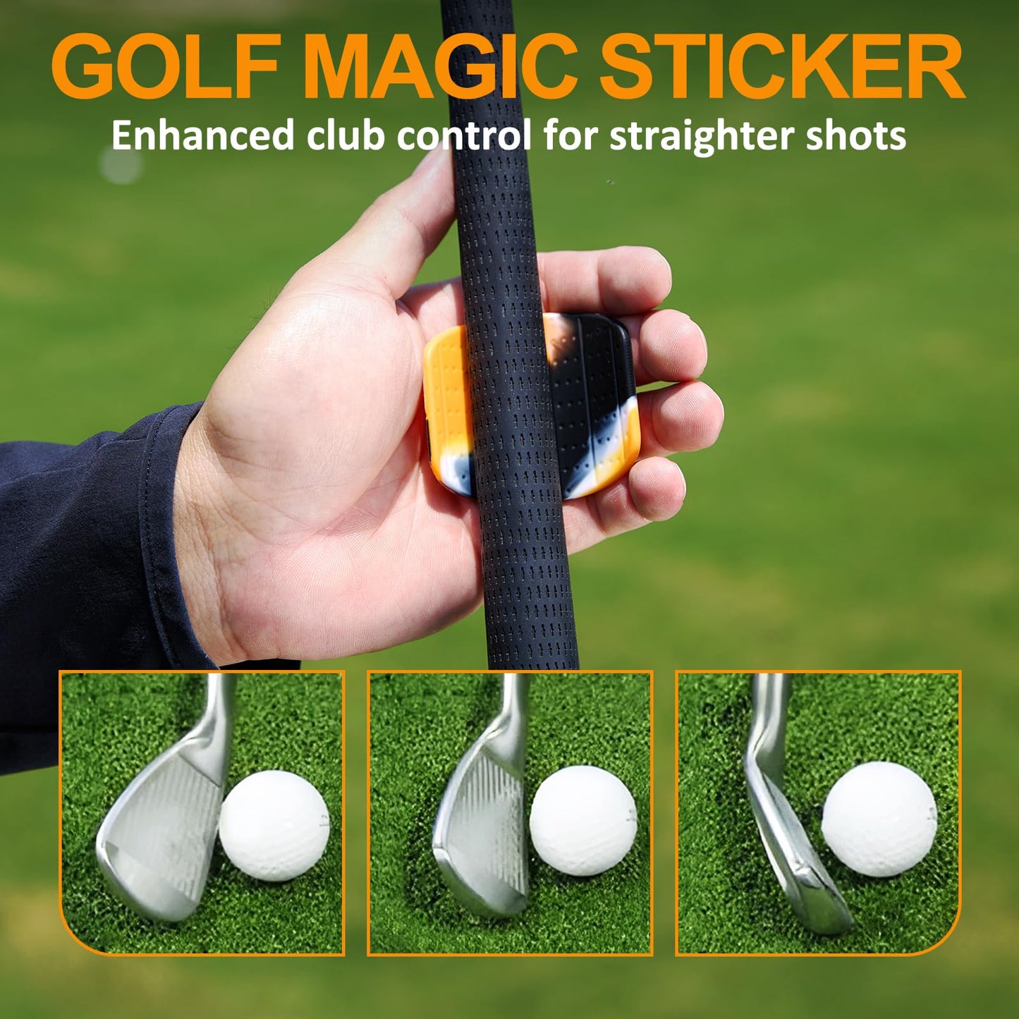Golf T-Shape Grip Training Aids with Storage Bag Golf Swing Trainer Posture Correct Tool Golf Club Griping Training Pad for Outdoor Indoor Golfer Sports Soft Griping Club Trainer