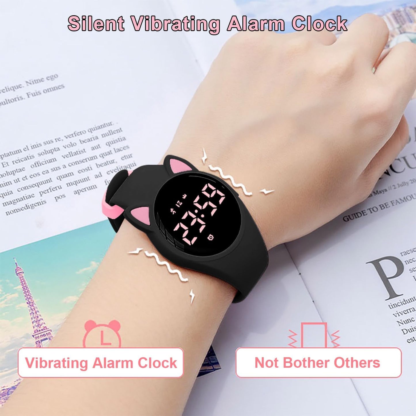 Skiennix Fitness Tracker Watch - IP68 Waterproof Pedometer with USB Charge for 20 Days | Ideal for Kids & Teens