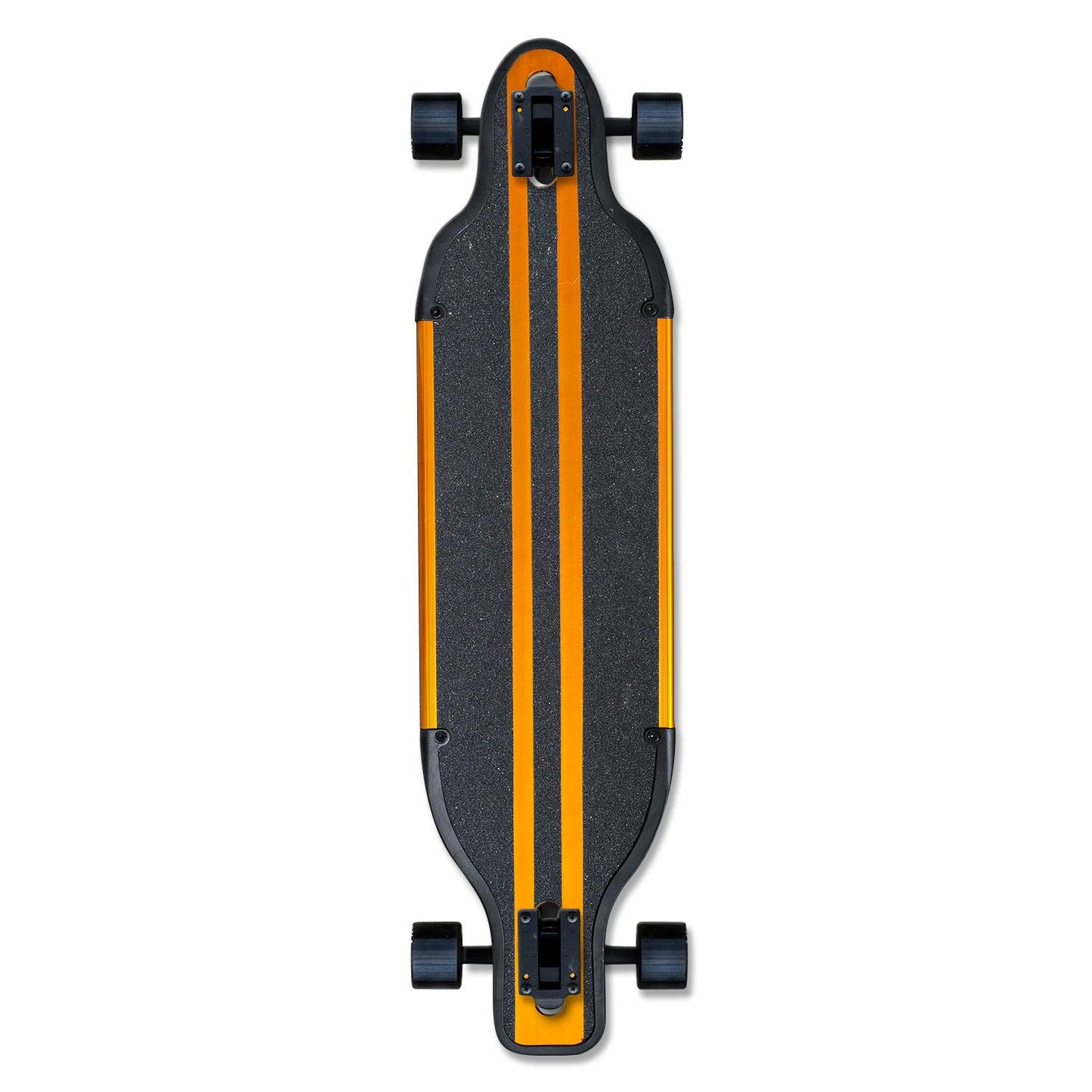 Yocaher Aluminum Longboard Series Complete Drop Through 36.25" x 9" Longboards Skateboards w/Black Widow Premium Grip Tape Aluminum Alloy Truck ABEC-9 Bearing 62mm Long Board Skateboard Wheels - Gold