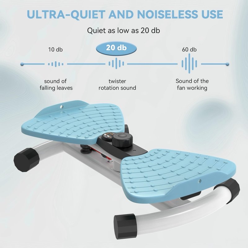 renZEC Waist Twister Machine, Adjustable Exercise Twist Board for Women Men, Noiseless Ab Twister for Home Gym Equipment, 330 lbs Capacity | Track Time, Reps, Calories with Digital Display (Purple)