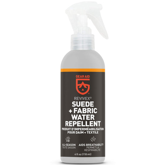 GEAR AID Revivex Nubuck Suede Protector and Fabric Water Repellent for Waterproof Breathable Shoes and Boots, 4 fl oz