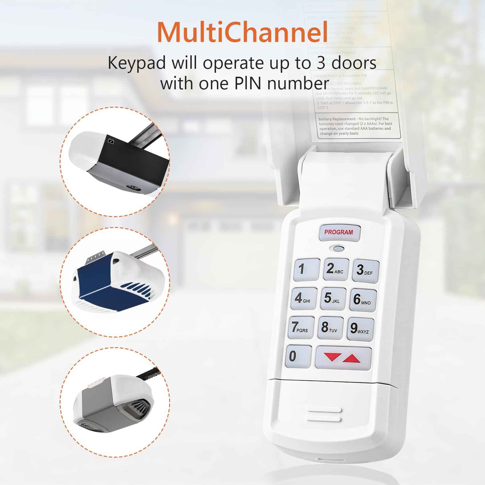for Overhead Garage Door Opener Keypad, Compatible with All Overhead/Genie Garage Door Openers, Work with Model GK-R 37225R 37332R OKP-BX GK-BX GWKP, GWK-IC, ACSDG, ACSDA1, ACSD1G, B8QACSDA