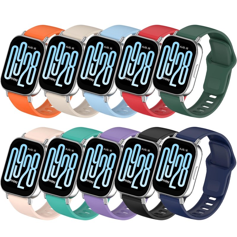 Z.DuDuZAZA Bands for Redmi Watch 5 Active Straps/Redmi Watch 5 Lite Bands for Women Men, 10PCS Soft Silicone Wristband Replacement Compatible with Xiaomi Watch5 Lite/5 Active Belts