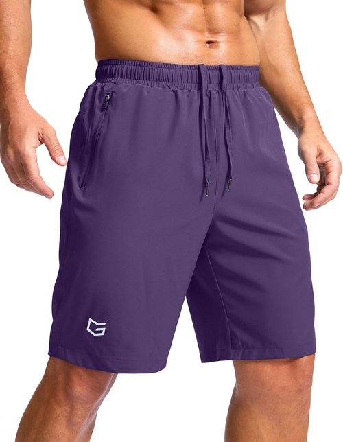 G Gradual Men's Athletic Running Shorts - Quick Dry Workout Shorts with Zipper Pockets | 7"/5"/9" Sizes