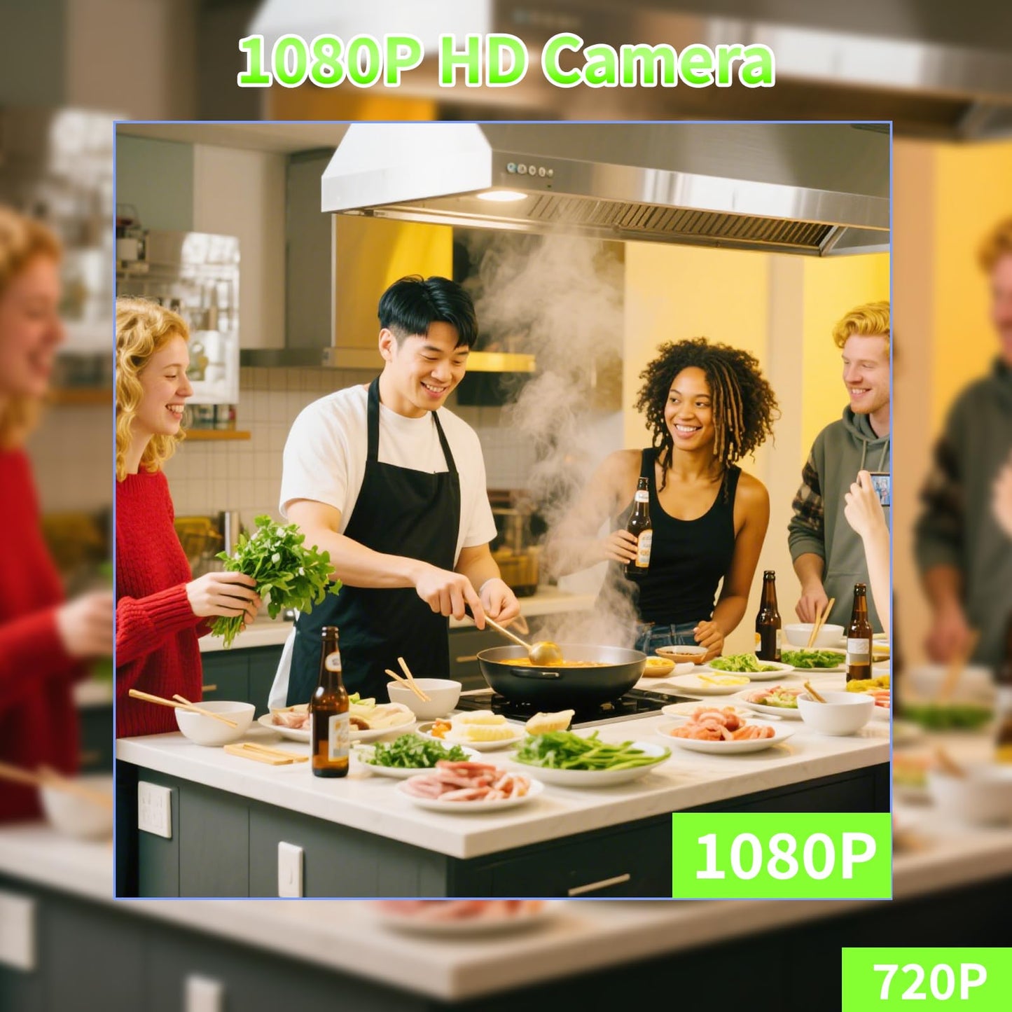 Mini Wireless Camera Home Security cámaras Indoor/Outdoor Cam 1080P HD Small Smart WiFi House Cameras Micro House Nanny Cams Battery-Powered with Clear Night Vision and Motion Detection Baby Monitor