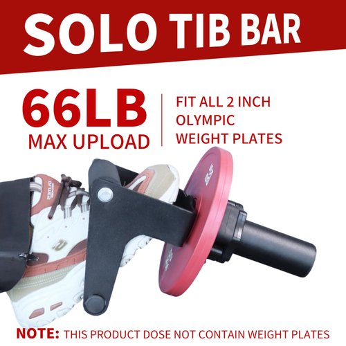 MARLANG Solo Tib Bar Tibialis Trainer Tibialis Bar Knees Over Toes Equipment Tibialis Raise Tibia Dorsi Calf Workout Machine Calves Workout Equipment Fit 2 Inch Weight Plates