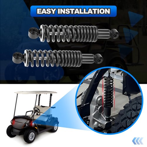 Front Shock Absorbers Heavy Duty with Springs Compatible with 2007-2016 Yamaha Golf Cart Drive G29 Gas & Electric Golf Carts Passenger and Driver Side Replace# JW2-F3390-00-00 JW2-F3350-00（RED）