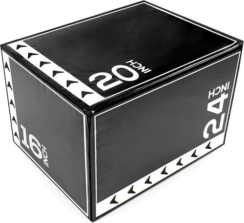 BalanceFrom 3-in-1 Foam Plyometric Jump Box - Versatile Non-Slip Surface for Strength & Agility Training