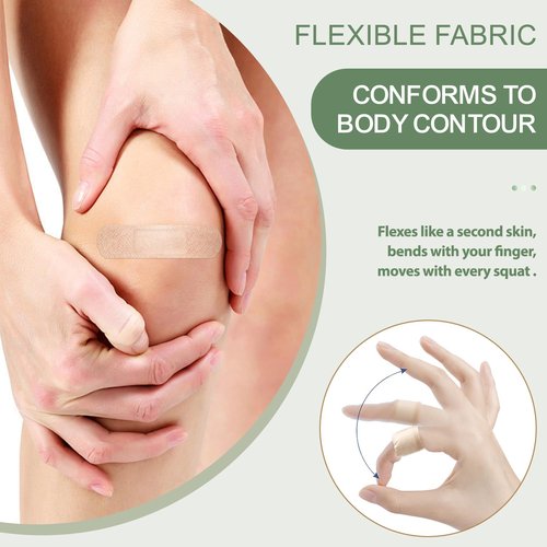 Hysimedy Silicone Adhesive Bandages Small Sizes for Sensitive Fragile Skin 3/4"x3" 60 Count Flexible Fabric Latex Free Hypoallergenic Breathable Bandages for Adhesive Allergy Wounds