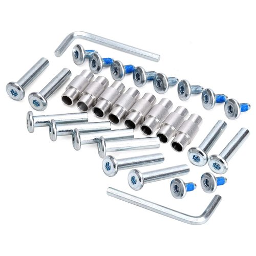 Still Awake Inline Skate Axle Spacer Screw Replacement, Aluminum Alloy Skate Wheel Bearing Spacer, Roller Skate Replacement Accessories with Axle & Axles Screws & Wrench