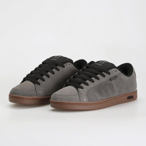 Etnies Kingpin - Classic Skate Heritage Fashion Style with on-Trend Puffy Look, Reinforced Cupsole - Grey/Black/Gum - 10.5