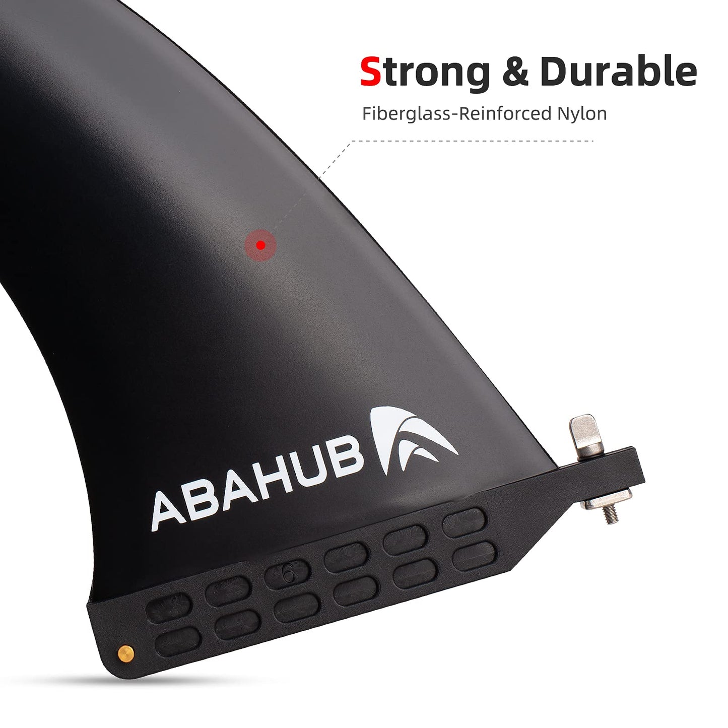 Abahub 10'' Paddleboard Fin with 1 Screw Replacement Center Fins, Black
