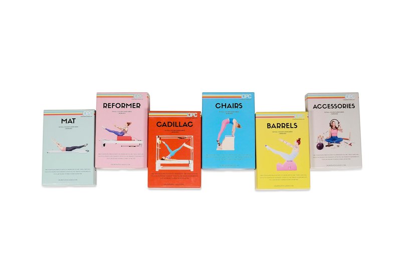 OnlinePilatesClasses Pilates Reformer Deck with Free Video Tutorials, Fitness Flash Cards with 79 All-Levels Cards for Home Gym Exercise, Reformer Not Included