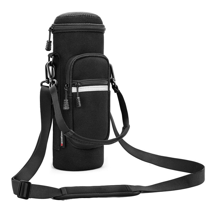Crossbody Carrier Bag for Owala Water Bottle, Insulated Cup Holder Sleeve for Ninja Portable Blender with Adjustable Shoulder Handheld Strap & 2 Pockets, Travel Gym Camping Accessories for Men Women