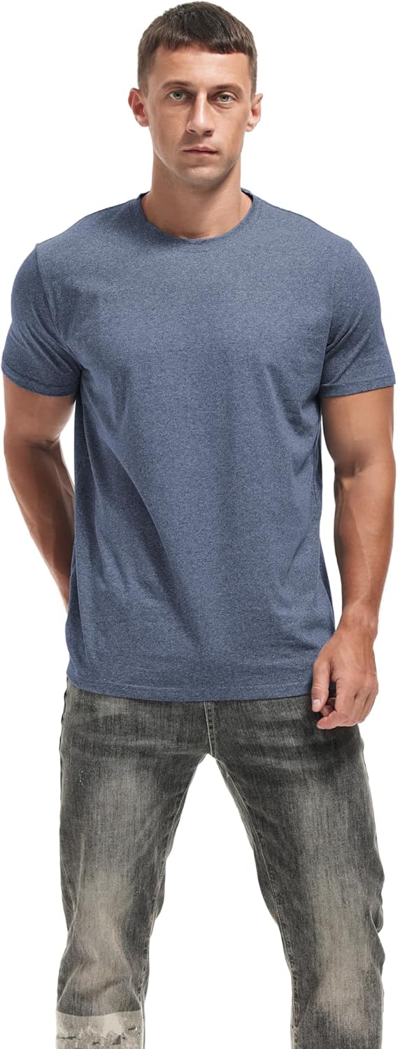 VEIISAR Men's Crew Neck T-Shirts - Premium Soft Casual Tees | Sizes S-4XL Available