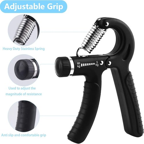 Grip Strength Trainer Kit by [Brand Name] - 5-Piece Set for Hand and Forearm Strengthening | Injury Recovery & Stress Relief