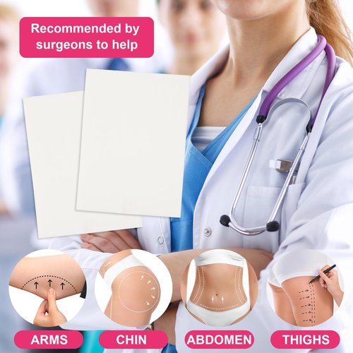 Ecmln 5 Pack Lipo Foam Pads - 8'' x 11'' Lipo Foam Board Lipo Foams Post Surgery for Liposuction Surgery Recovery, Using with Flattening Abdominal Compression Garments(0.5 Inch Thickness)