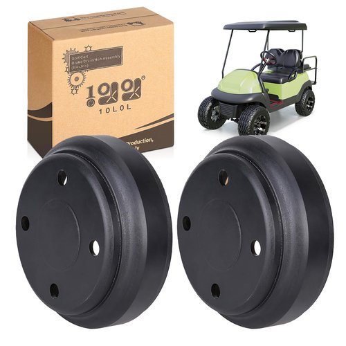 10L0L 2Pack Golf Cart Rear Brake Drums for Club Car DS 1995-Up, Club Car Precedent 2004-Up Gas & Electric Golf Cart, Replace OEM# 1017911-01,1018232-01