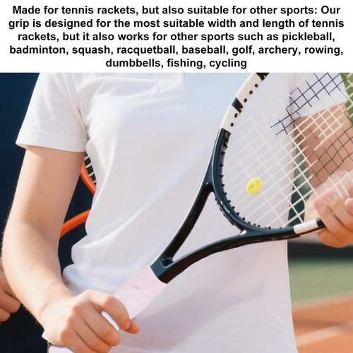 lasuroa 6pcs Tennis Racket Grip Tape, Sweat-Absorbent Tennis Overgrip Tapes No Logo Pre-Cut Badminton Rackets Wraps Anti-Slip & Enhanced Performance (Gradient Color)
