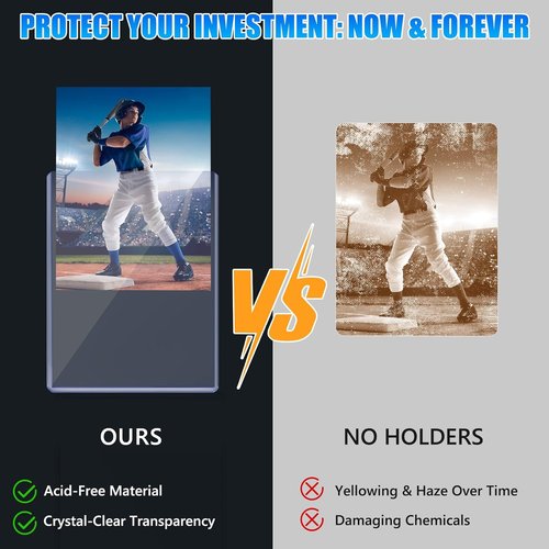 DEDC Toploaders & Soft Penny Sleeves Bundle - Rigid Card Protectors for TCG/CCG & Sports Cards | Archival Safe, Enhanced Clarity
