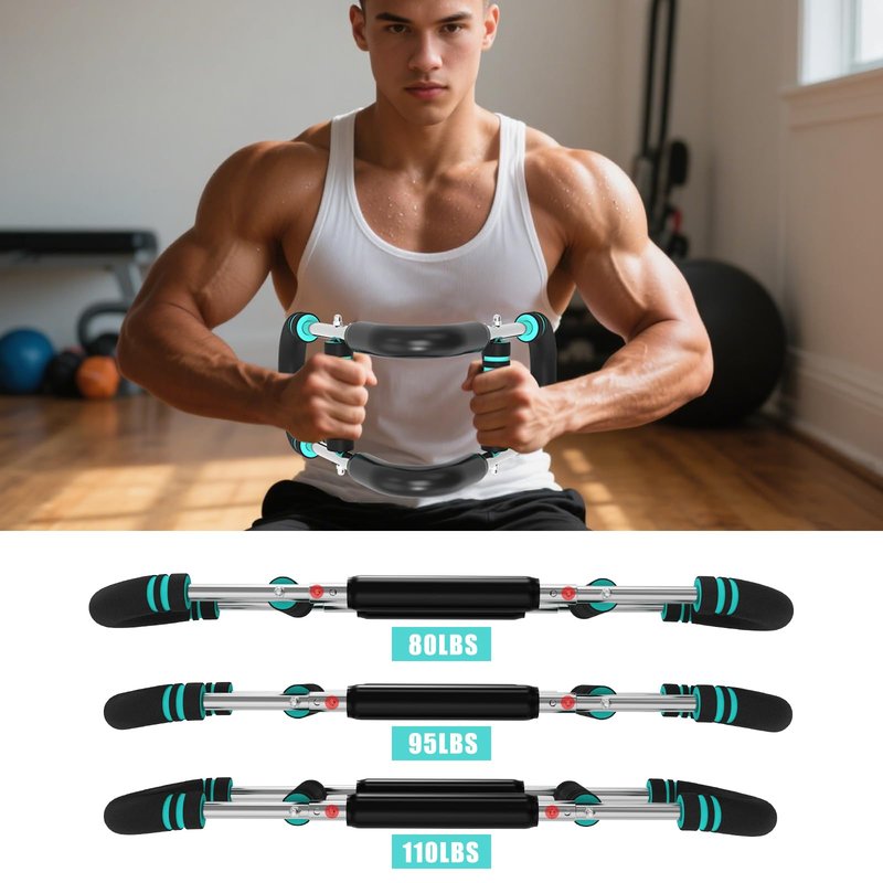 Twister Arm Trainer,Adjustable Chest Workout Equipment for Men＆Women, Detachable Power Twister Home Fitness Equipment, Portable Spring Resistance for Home,Office,Gym,Travel