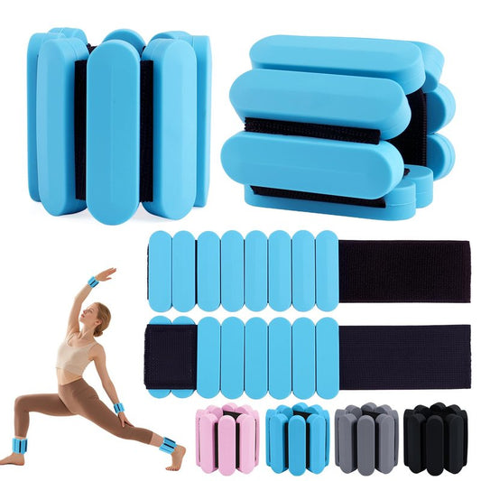 Wrist Weights – Adjustable Ankle Wrist Weights for Women & Men – Set of Weighted Bangles 2 lbs (1 lb Each) | Arm and Leg Weights for Pilates, Yoga, Running & Walking (Purple)