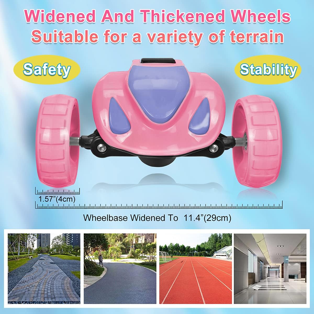 Skiennix 3-Wheel Kids Scooter - Bluetooth Music Speaker & LED Lights | Foldable Aluminum Alloy T-Bar for Ages 3-10