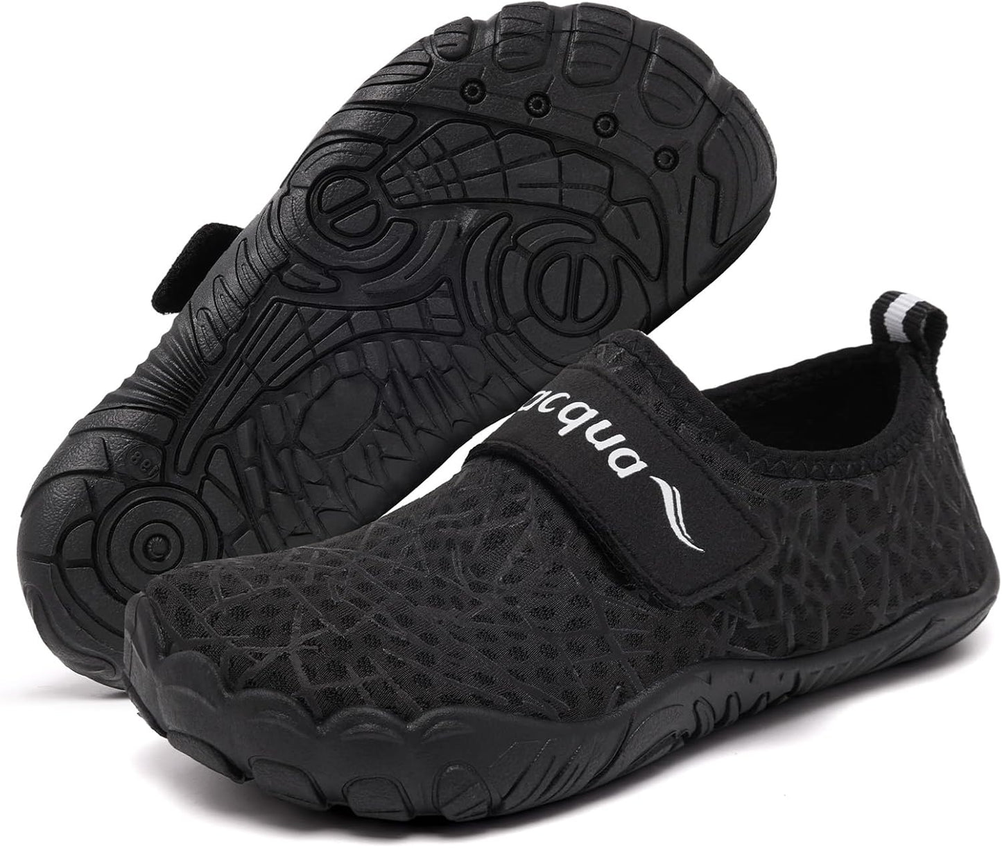 Racqua Kids Water Shoes - Non-Slip Quick Dry Aqua Shoes for Boys & Girls | Lightweight Beach & Pool