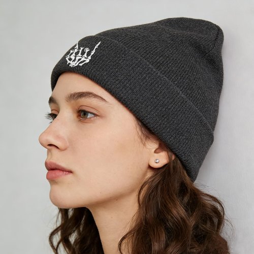 Halloween Skull Goth Knit Beanie Hats for Men Women Cool Emo Gothic Birthday Christmas Skeleton Gifts Presents Winter Cap